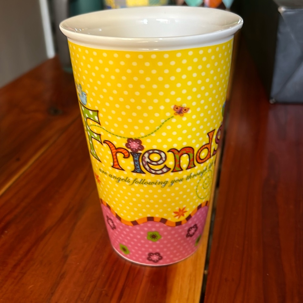 Friends Are… Ceramic Travel Coffee Tumbler